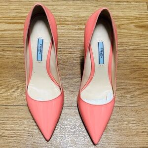 PRADA Pink Patent Leather Pump Heels